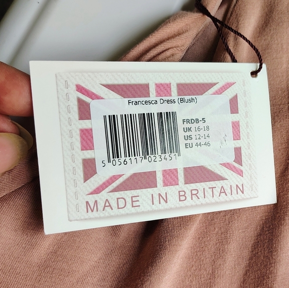 Tiffany Rose Maternity Francesca Dress Elegant Blush French Jersey, size12-14,L. - Picture 11 of 17